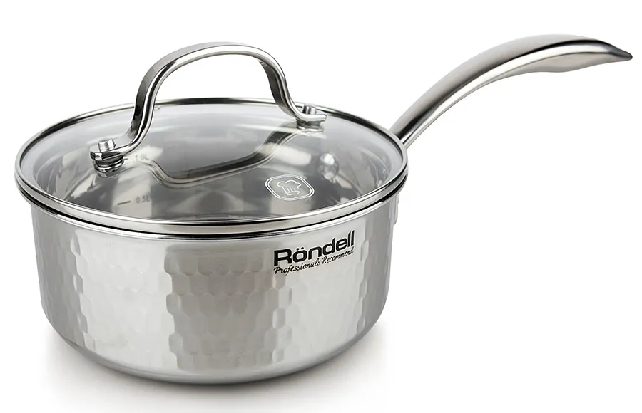 Ковш Rondell RDS-826, 1,3л, Серебристый