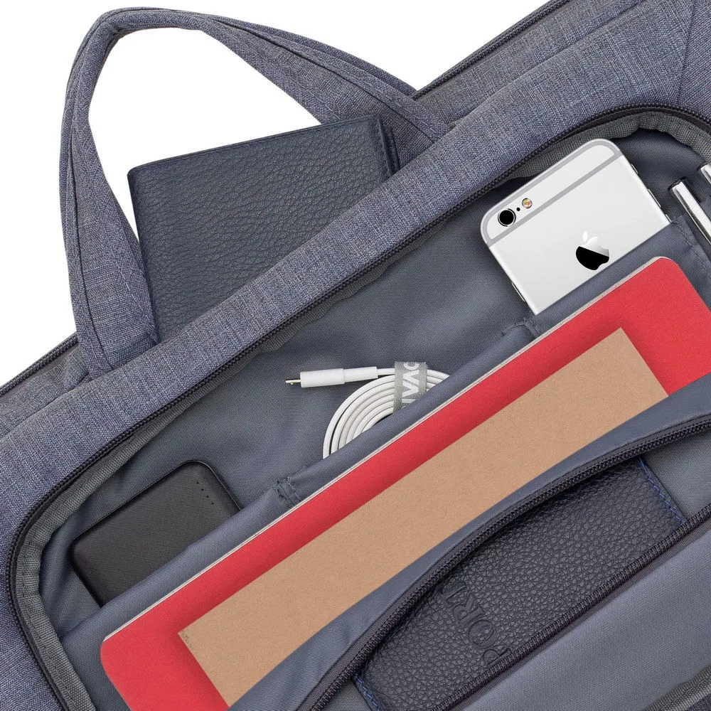 Geantă pentru Laptop RivaCase Alpendorf, 15.6", Poliester, Gri