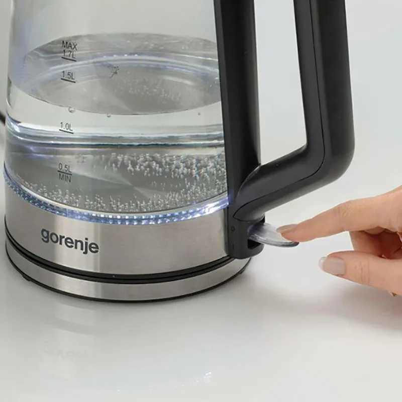 Fierbător electric Gorenje K17GED, Argintiu