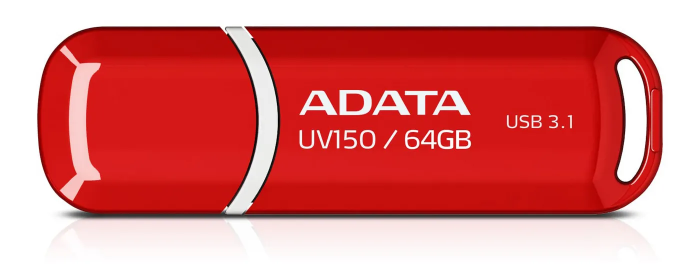 USB Flash накопитель ADATA UV150, 64Гб, Красный