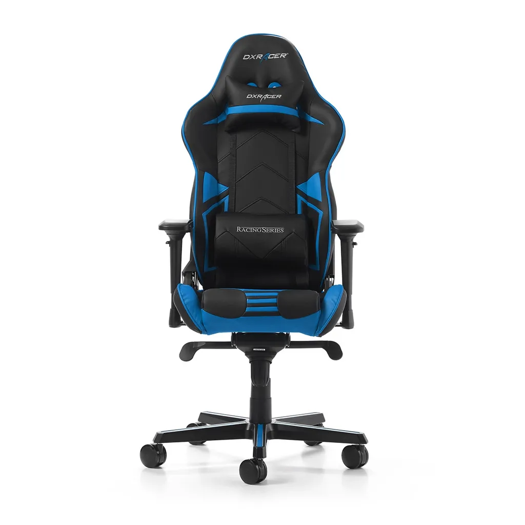 Scaun Gaming DXRacer Racing Pro, PU Piele, Negru/Albastru