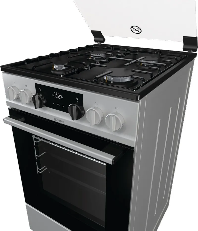 Aragaz Mixt Gorenje MEKS512S, Argintiu