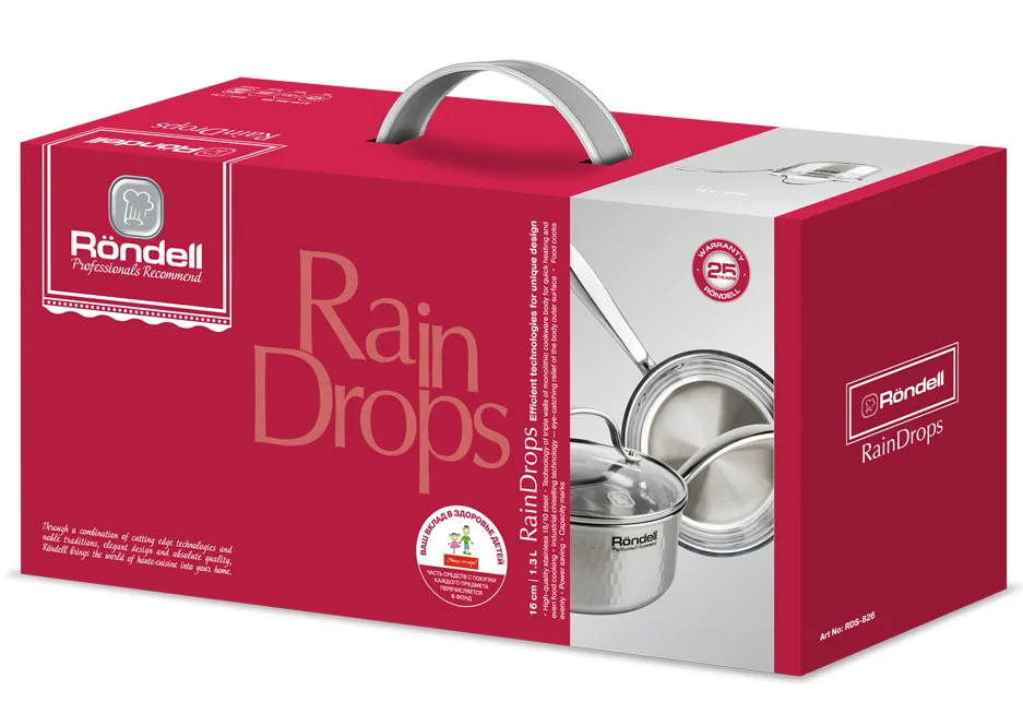 Ковш Rondell RDS-826, 1,3л, Серебристый