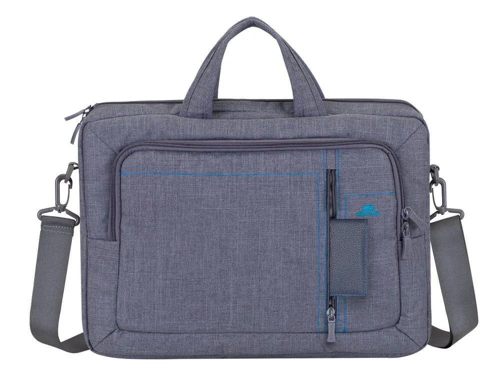 Geantă pentru Laptop RivaCase Alpendorf, 15.6", Poliester, Gri