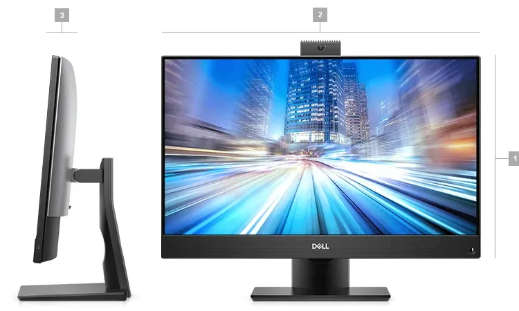 Моноблок DELL OptiPlex 7470, 23,8", Intel Core i7-9700, 16Гб/256Гб, Windows 10 Pro 64-bit, Чёрный