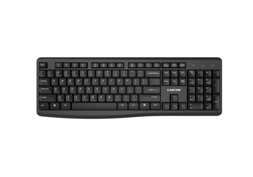 Клавиатура Canyon KB-W50, Беспроводное, Чёрный