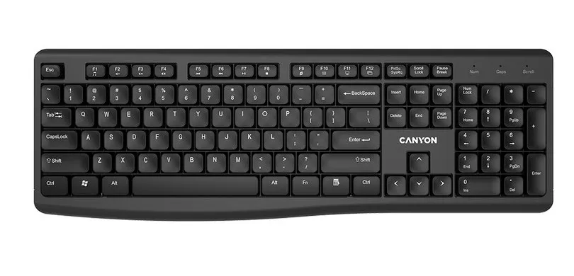 Клавиатура Canyon KB-W50, Беспроводное, Чёрный