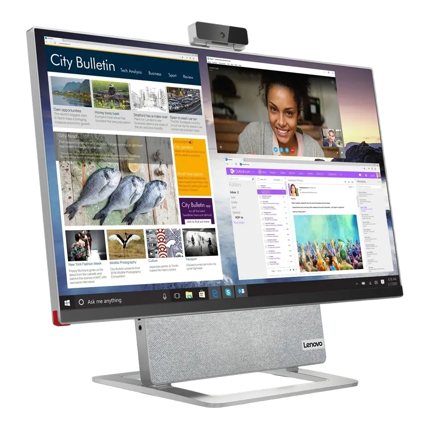 Computer All-in-One Lenovo YOGA AIO 7 27ARH6, 27", AMD Ryzen 7 4800H, 16GB/2560GB, Fără SO, Argintiu