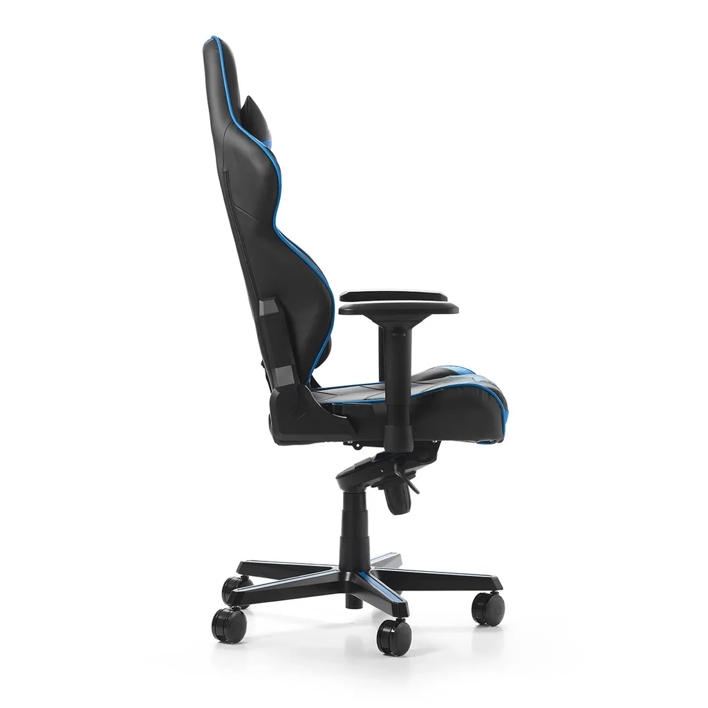 Scaun Gaming DXRacer Racing Pro, PU Piele, Negru/Albastru
