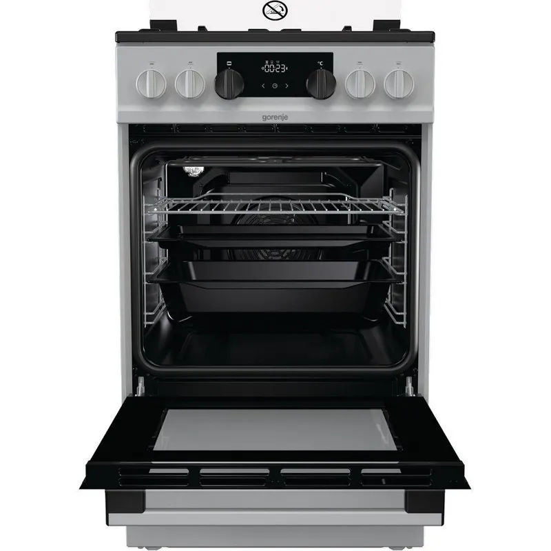 Aragaz Mixt Gorenje MEKS512S, Argintiu