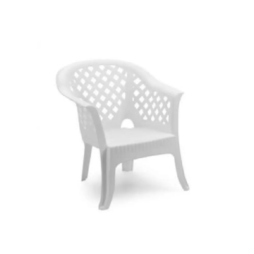 Fotoliu din plastic Lario (alb)