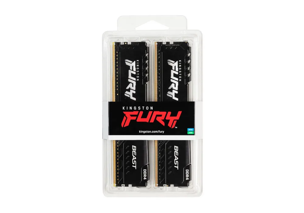 Оперативная память Kingston FURY Beast, DDR4 SDRAM, 2666 МГц, 16Гб, KF426C16BBK2/16