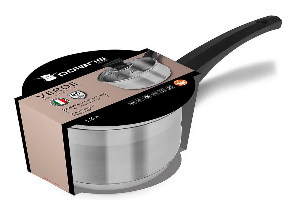 Cratița Polaris Verde-16SP, 1,5L, Argintiu