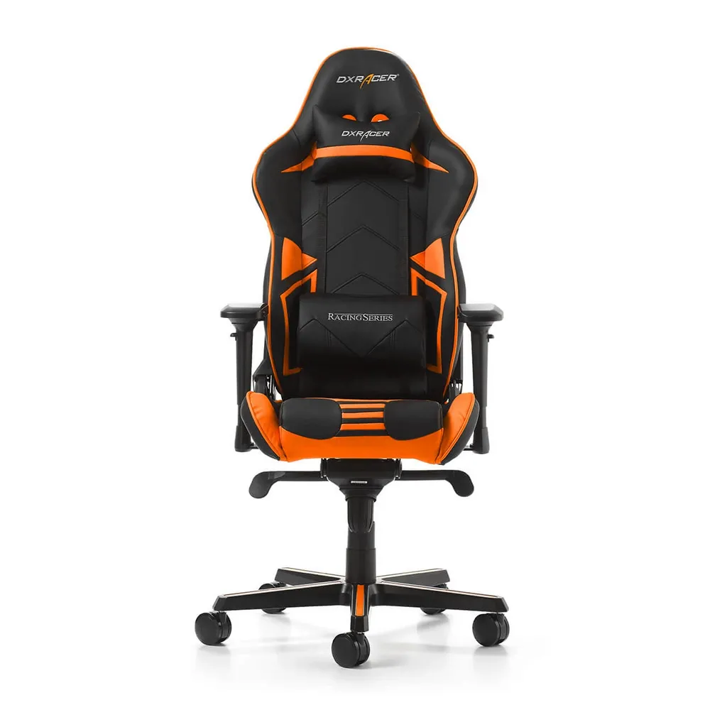 Scaun Gaming DXRacer Racing Pro, PU Piele, Negru/Portocaliu