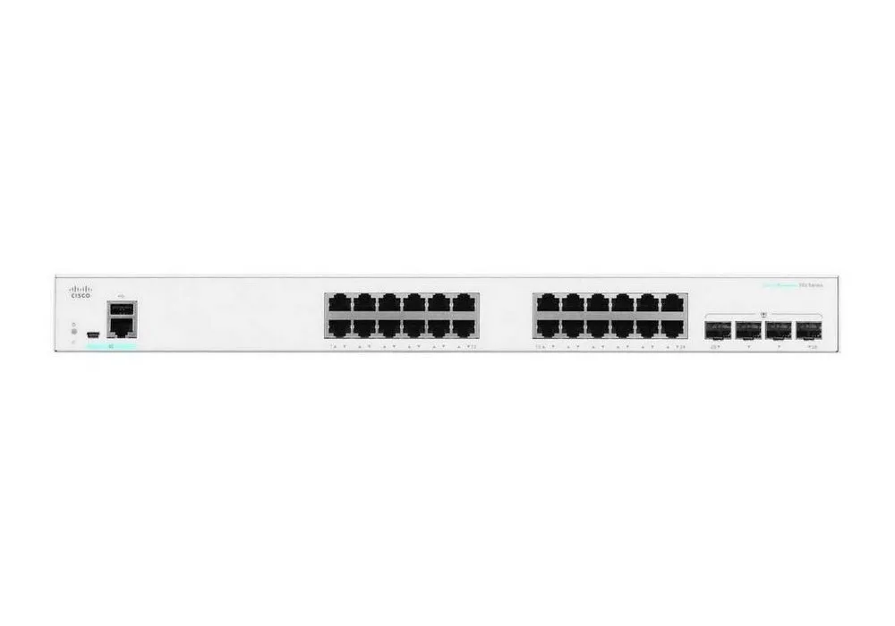 Сетевой коммутатор Cisco CBS350-24T-4G, 24x 10/100/1000 Мбит/с, 4x SFP