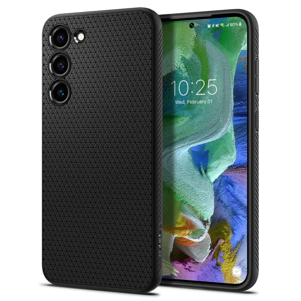 Чехол Spigen Samsung S23+, Liquid Air, Матовый черный