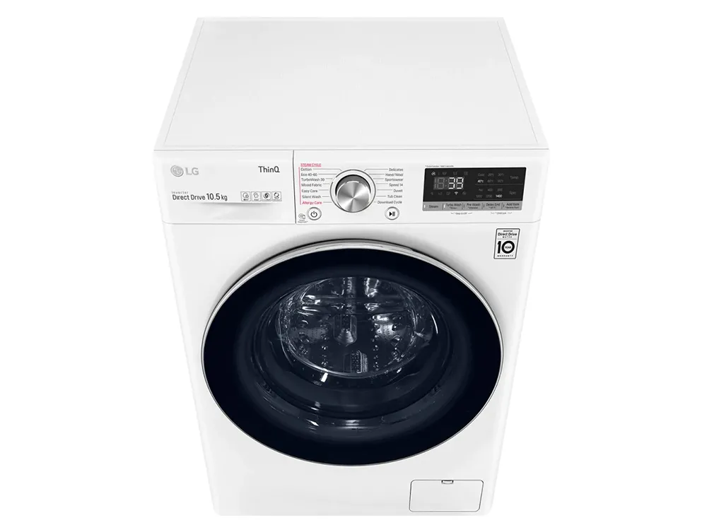 Mașină de spălat LG F4WV710S2E, 10,5kg, Alb