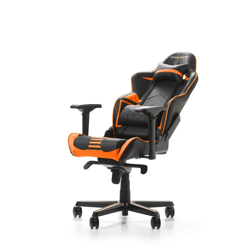 Scaun Gaming DXRacer Racing Pro, PU Piele, Negru/Portocaliu