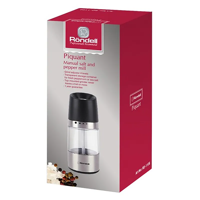 Измельчитель для соли и перца Rondell RD-1106, Нержавеющая сталь