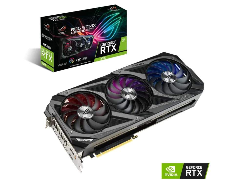 Placă Video ASUS ROG-STRIX-RTX3090-O24G-GAMING, 24GB GDDR6X 384bit