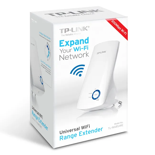 Amplificator de semnal Wi‑Fi TP-LINK TL-WA854RE, 300 Mbps, Alb