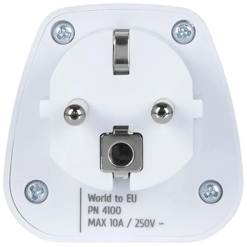 Wall Charger Adapter Rivacase PS4100 W00 travel adapter World to EU, White