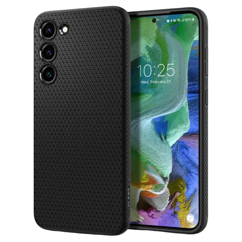 Чехол Spigen Samsung S23+, Liquid Air, Матовый черный