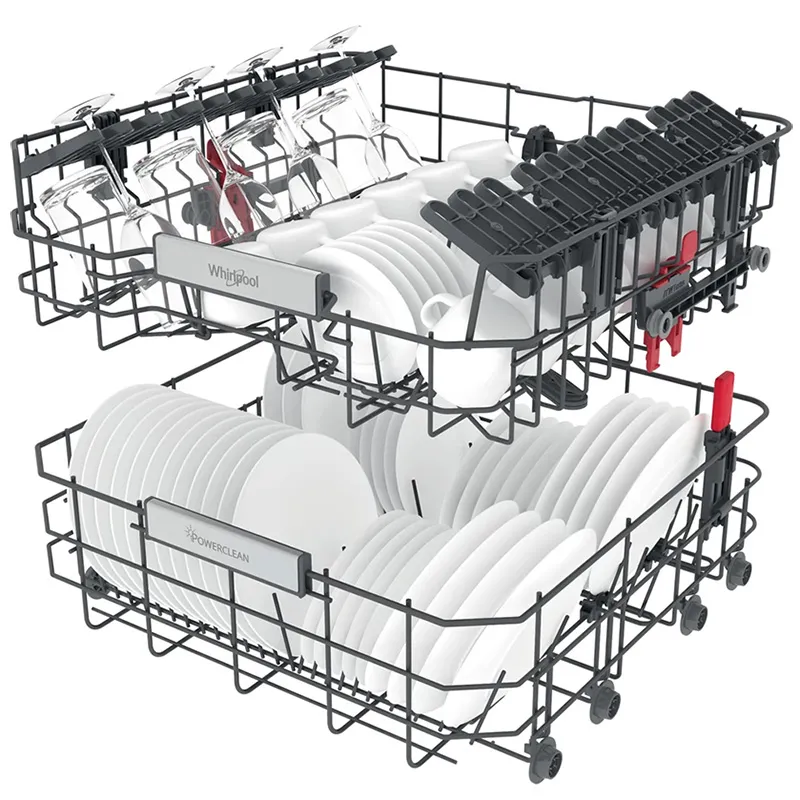 Mașină de spălat vase Whirlpool WIO 3T133 PLE, Oțel inoxidabil