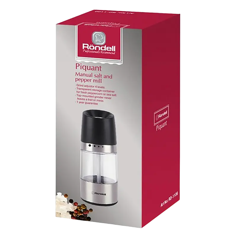 Измельчитель для соли и перца Rondell RD-1106, Нержавеющая сталь