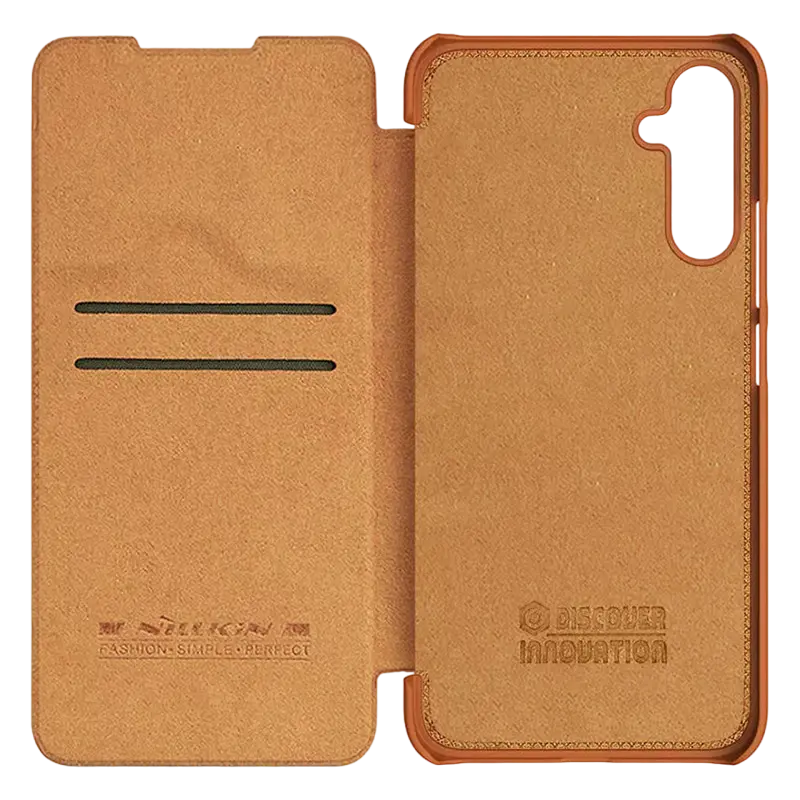 Чехол книжка Nillkin Galaxy A34 - Qin LC, Коричневый