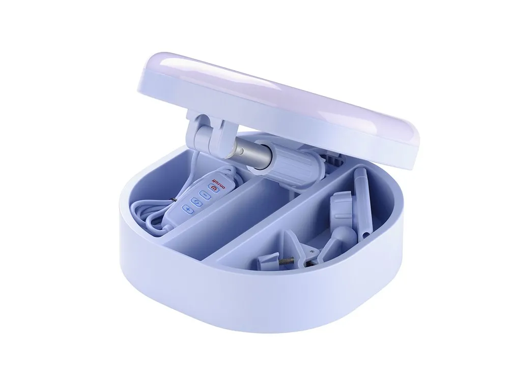 Lampă circulară Cellularline Selfie Ring Mirror - Universale, Albastru