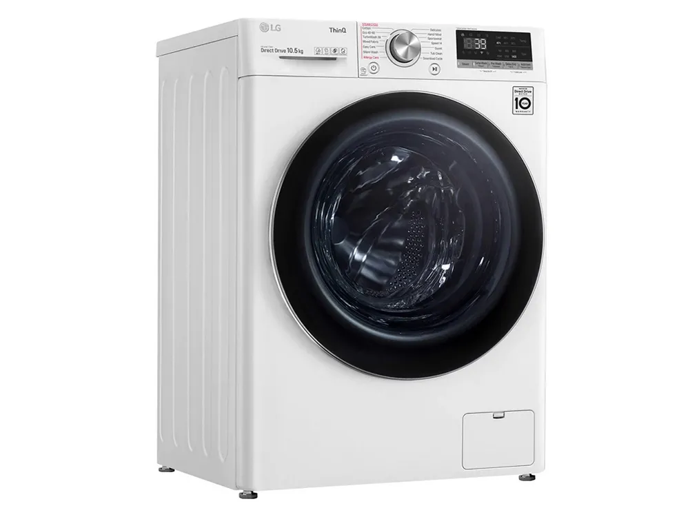 Mașină de spălat LG F4WV710S2E, 10,5kg, Alb
