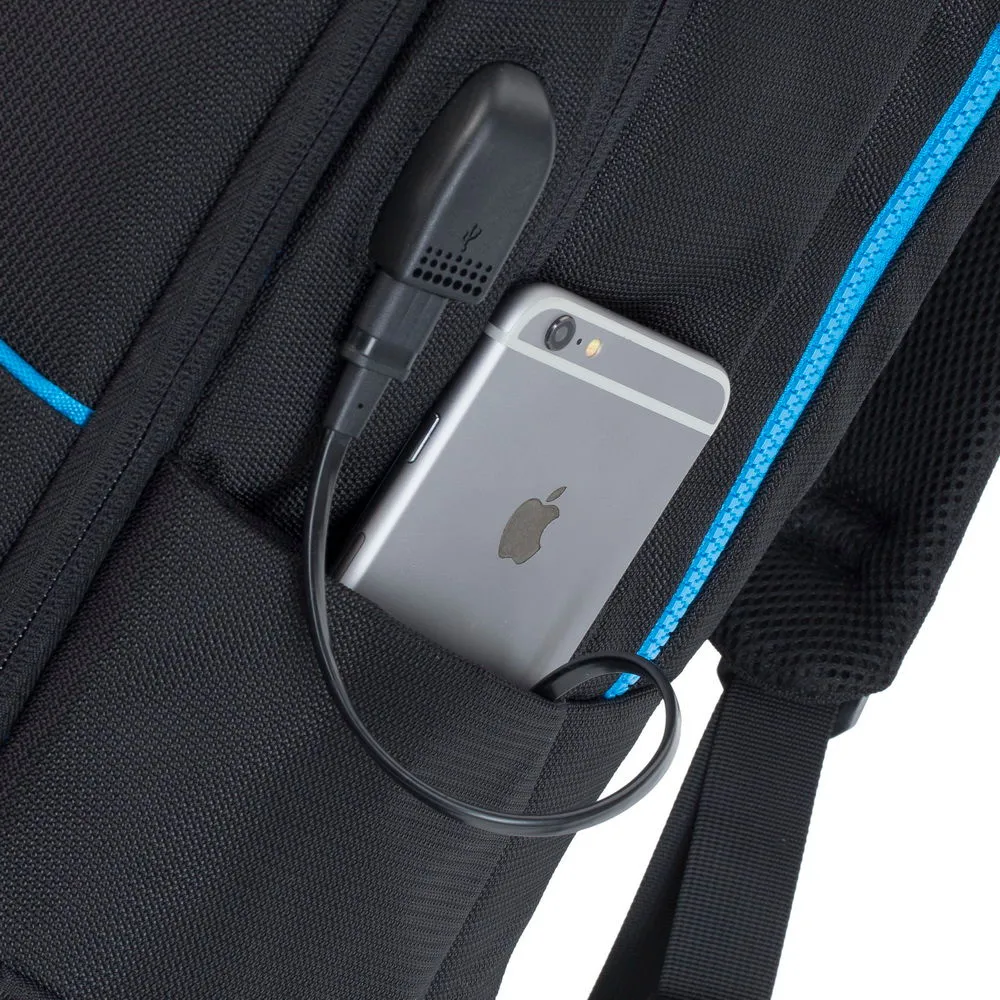 Rucsac pentru Laptop RivaCase Borneo, 17.3", Poliester, Negru