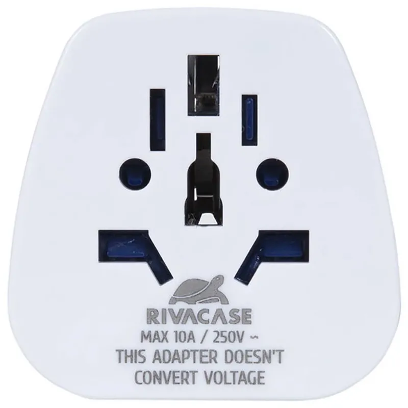 Wall Charger Adapter Rivacase PS4100 W00 travel adapter World to EU, White