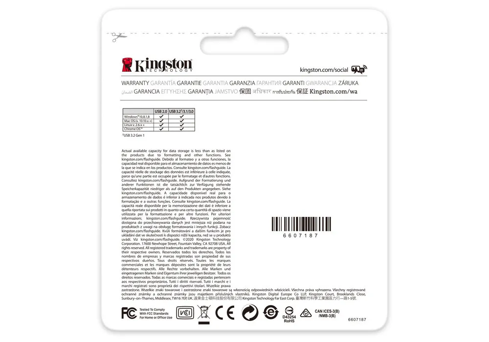 USB Flash накопитель Kingston DataTraveler Kyson, 32Гб, Серебристый