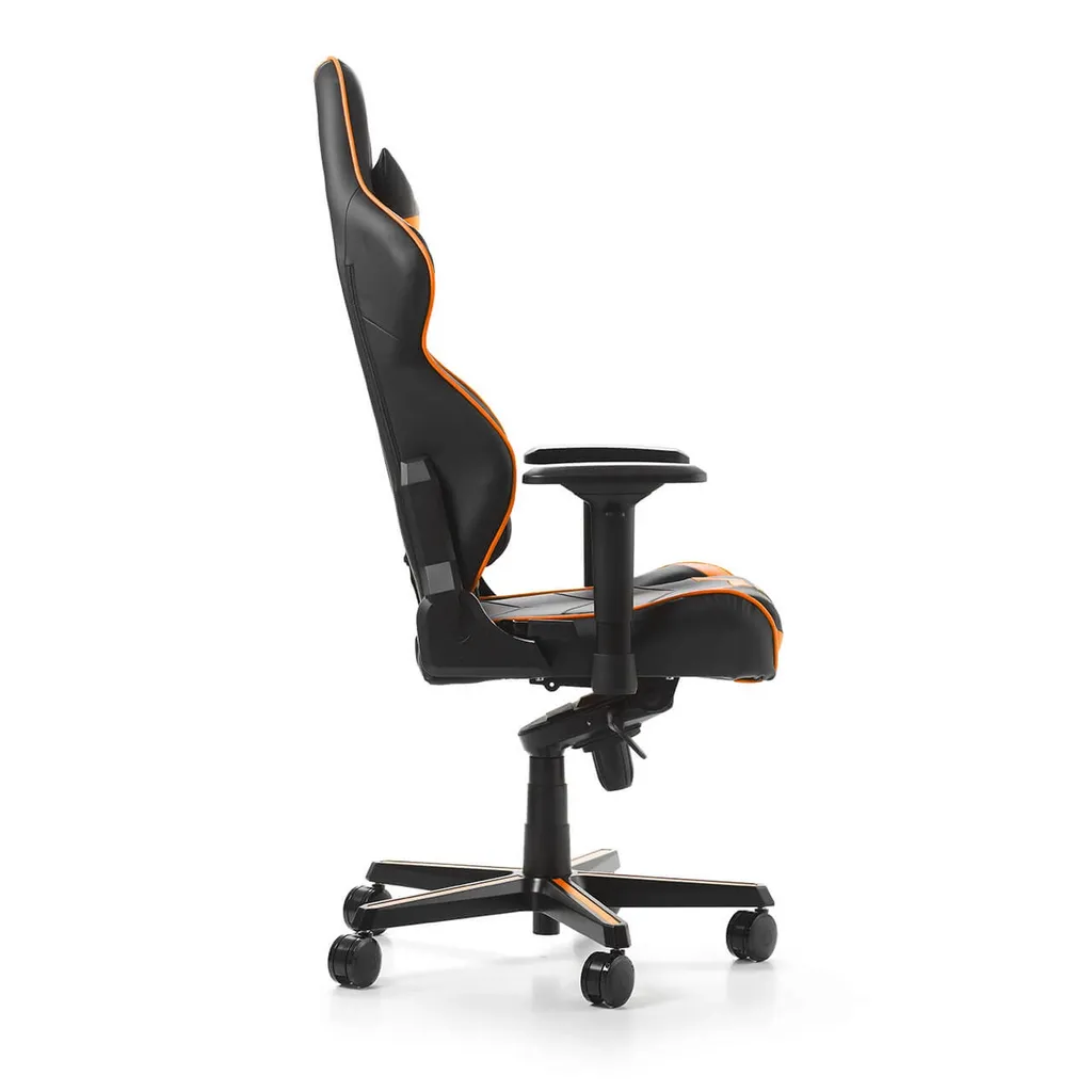 Scaun Gaming DXRacer Racing Pro, PU Piele, Negru/Portocaliu