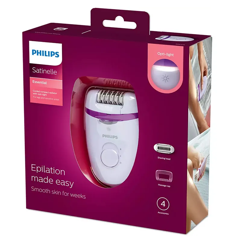 Epilator Philips BRE275/00, Alb | Violet