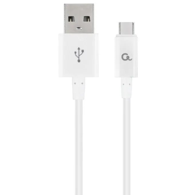 Кабель для зарядки и синхронизации Cablexpert CC-USB2P-AMCM-2M-W, USB Type-A/USB Type-C, 2м, Белый