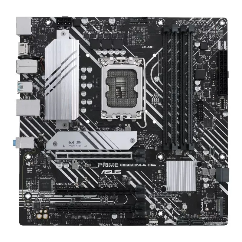 Материнская плата ASUS PRIME B660M-A D4, LGA1700, Intel B660, Micro-ATX