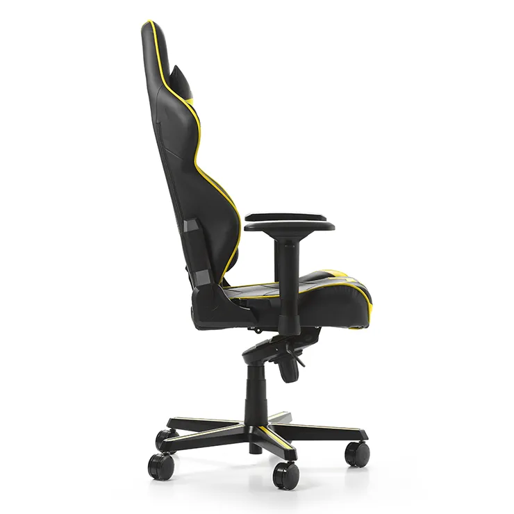 Scaun Gaming DXRacer Racing Pro, PU Piele, Negru/Galben