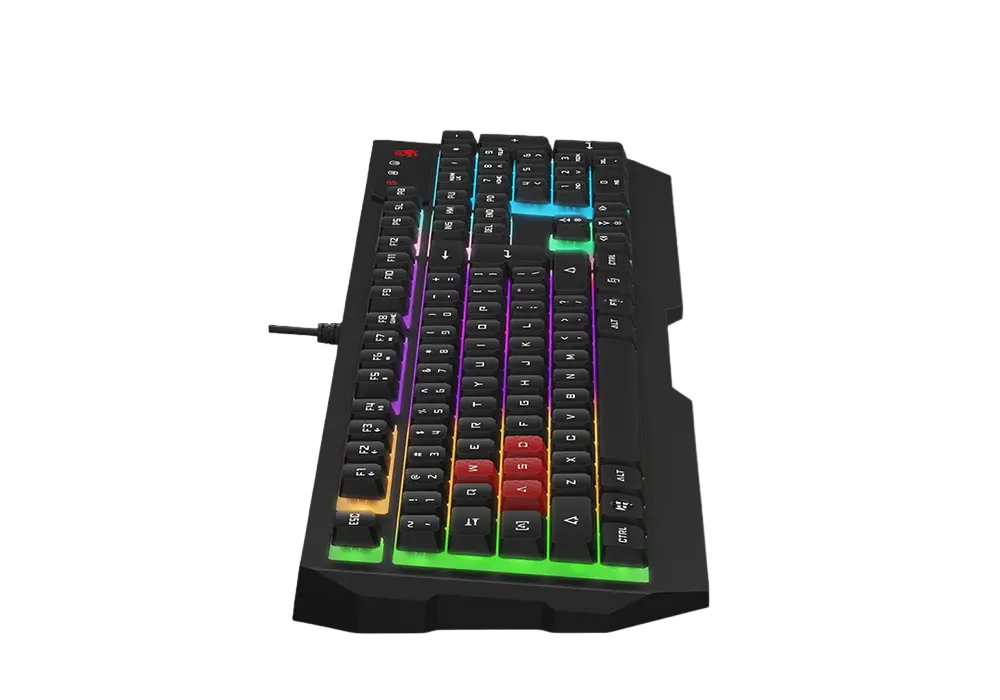 Gaming Keyboard Bloody B135N, Keycap Double-Shot, Splash Resistance, FN Keys, Backlight,  Black,USB