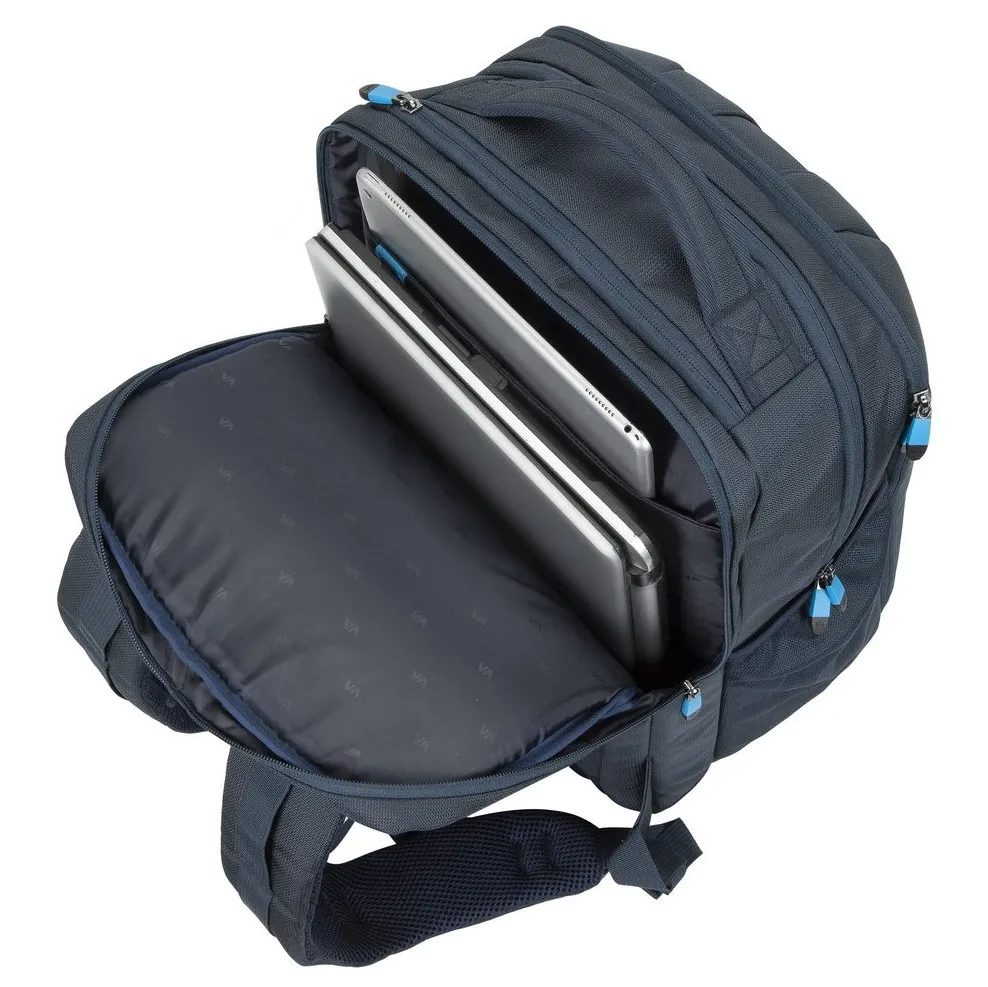 Rucsac de călătorie RivaCase Borneo, 17.3", Poliester, Albastru închis