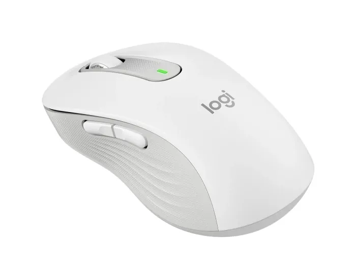 Wireless Mouse Logitech M650 L Signature, Optical, 400-4000 dpi, 5 buttons, 1xAA, 2.4GHz/BT, White