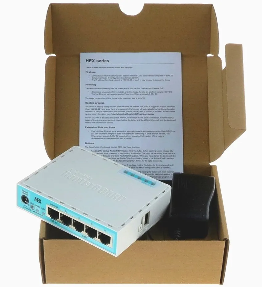 Router MikroTik hEX, Alb