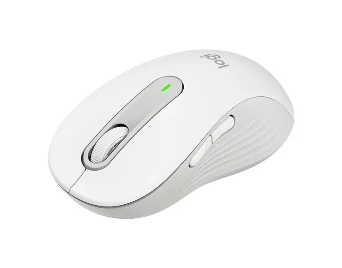 Wireless Mouse Logitech M650 L Signature, Optical, 400-4000 dpi, 5 buttons, 1xAA, 2.4GHz/BT, White