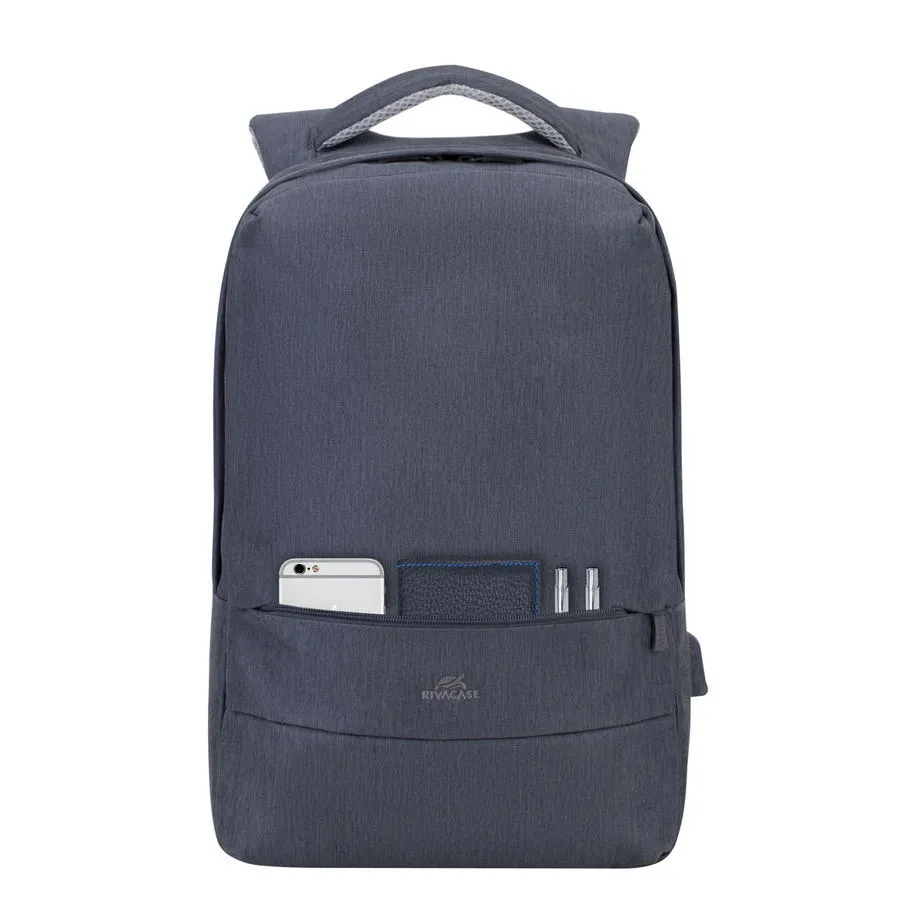 Rucsac pentru Laptop RivaCase Prater, 15.6", Poliester, Gri închis