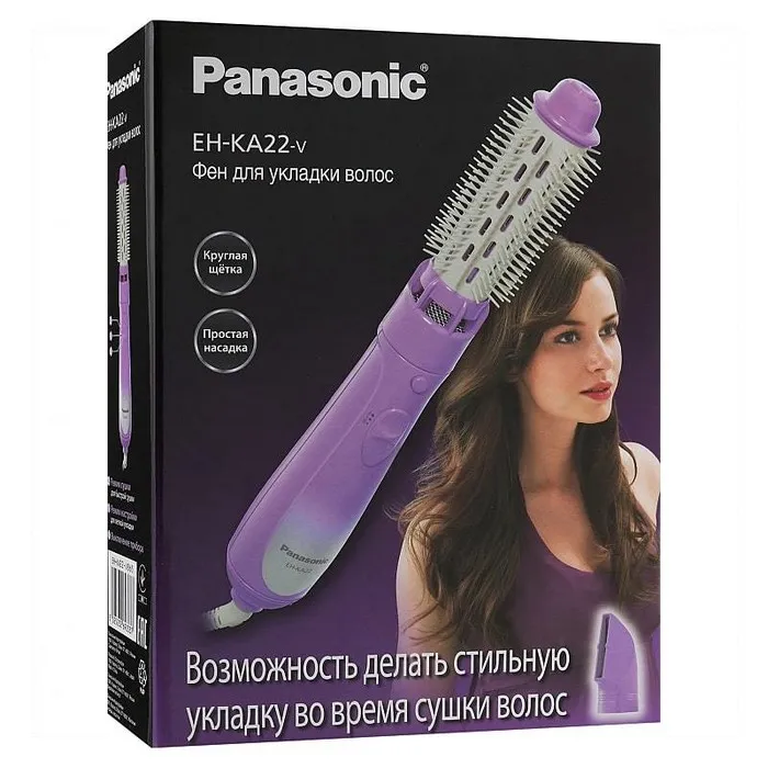 Фен-щётка Panasonic EH-KA22-V865, 600Вт, Фиолетовый