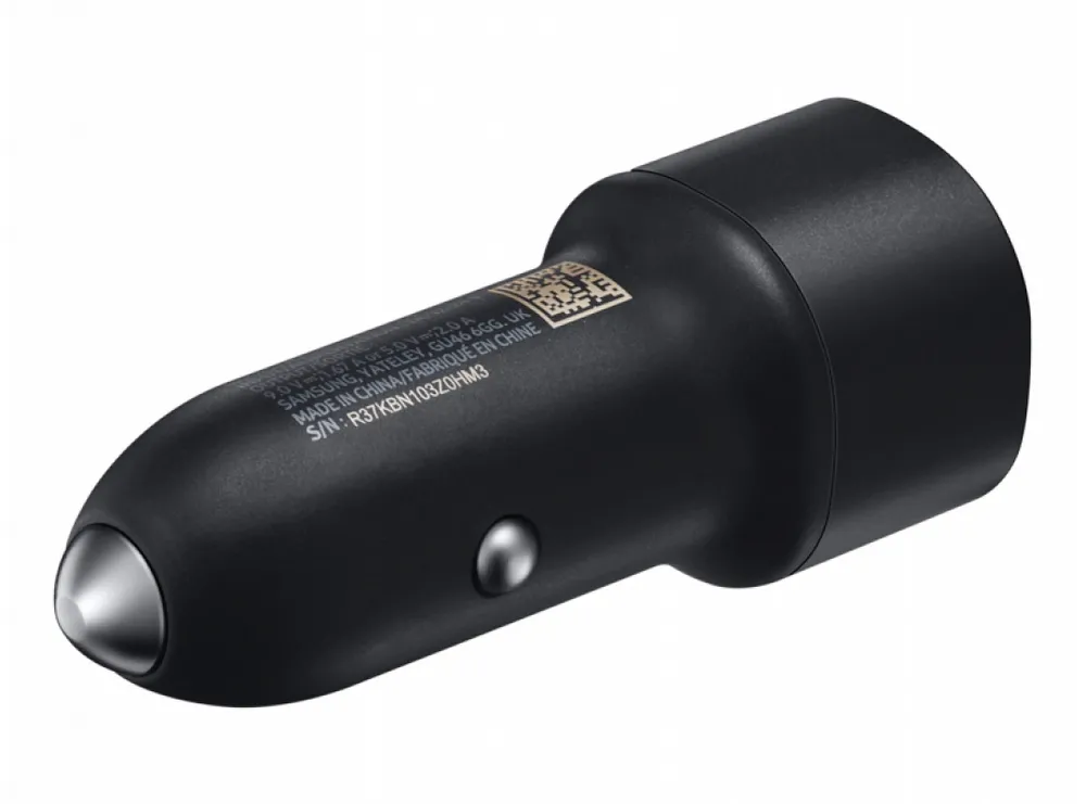 Incărcător auto Samsung Dual Fast Car Charger, 15W, Negru