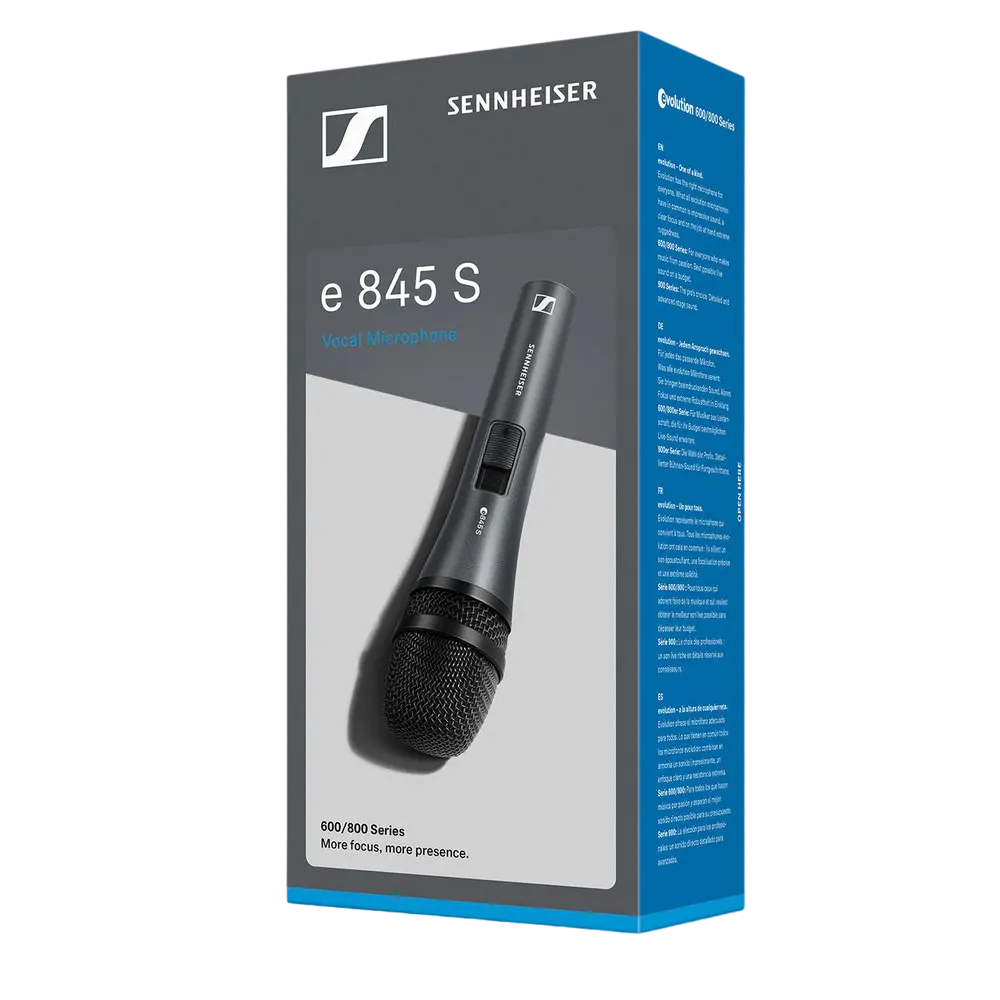 Караоке микрофон Sennheiser E 845-S, Проводной аналоговый, Серый