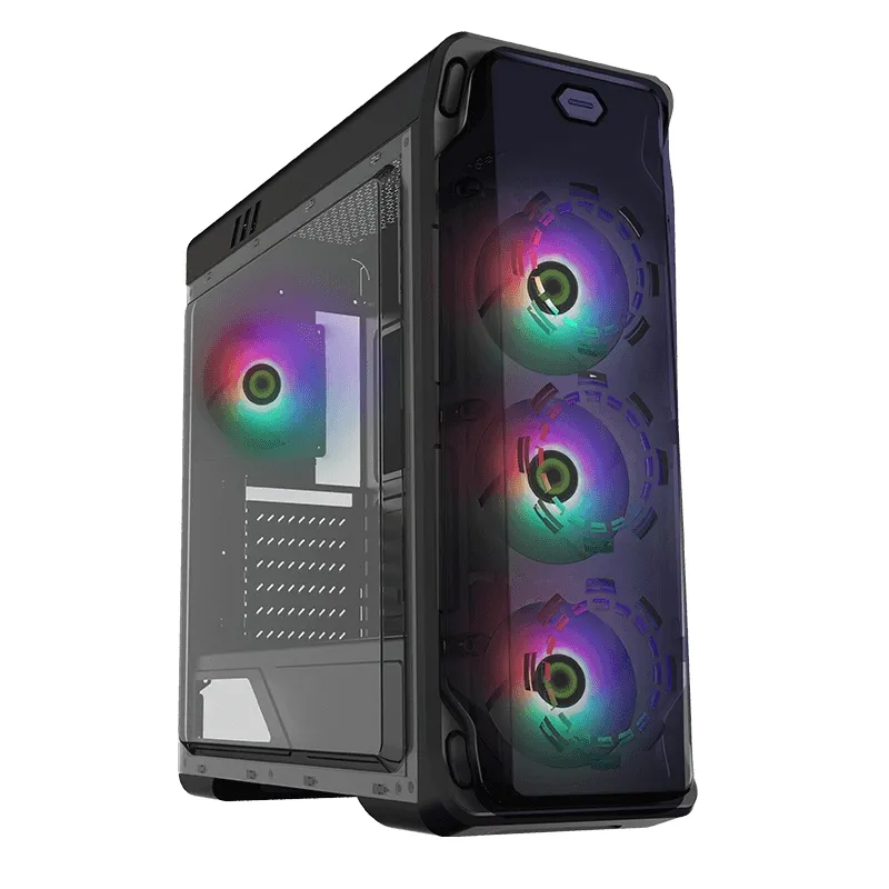 Carcasă PC Gamemax StarLight FRGB, Midi-Tower, ATX, Negru